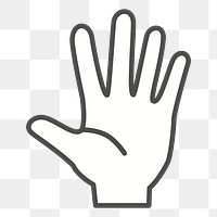 Hand sign png sticker, transparent background. Free public domain CC0 image.