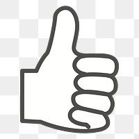 Thumbs up  png sticker, transparent background. Free public domain CC0 image.