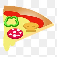 Pizza png sticker, transparent background. Free public domain CC0 image.