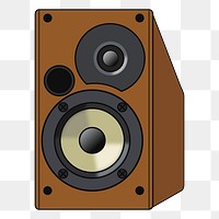 Stereo speaker png sticker, transparent background. Free public domain CC0 image.
