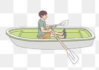 Paddle boat  png clipart illustration, transparent background. Free public domain CC0 image.