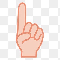 Hand sign png sticker, transparent background. Free public domain CC0 image.