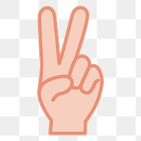 Hand sign png sticker, transparent background. Free public domain CC0 image.