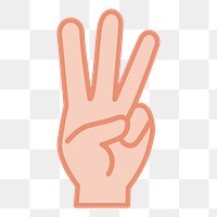 Hand sign png sticker, transparent background. Free public domain CC0 image.