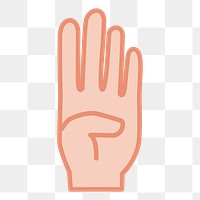 Hand sign png sticker, transparent background. Free public domain CC0 image.