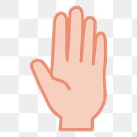 Hand sign png sticker, transparent background. Free public domain CC0 image.