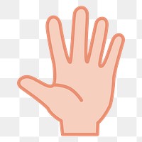 Hand sign png sticker, transparent background. Free public domain CC0 image.