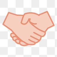 Handshake png sticker, transparent background. Free public domain CC0 image.