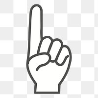 Hand sign png sticker, transparent background. Free public domain CC0 image.