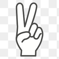 Hand sign png sticker, transparent background. Free public domain CC0 image.