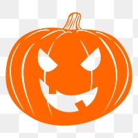 Halloween pumpkin png illustration, transparent background. Free public domain CC0 image.