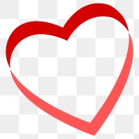 Heart png illustration, transparent background. Free public domain CC0 image.