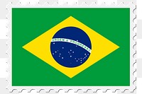 Brazilian flag png illustration, transparent background. Free public domain CC0 image.