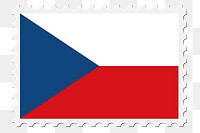 Czech Republic png flag stamp illustration, transparent background. Free public domain CC0 image.