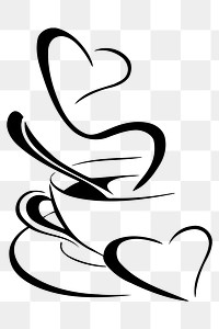 Coffee cup  png clipart illustration, transparent background. Free public domain CC0 image.