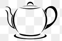 Teapot  png clipart illustration, transparent background. Free public domain CC0 image.