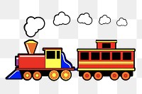 Train  png clipart illustration, transparent background. Free public domain CC0 image.