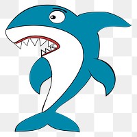 Shark png illustration, transparent background. Free public domain CC0 image.