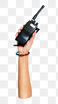PNG portable two way radio sticker, transparent background