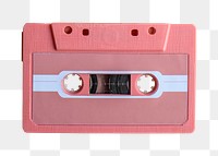 Cassette tape png vintage object sticker, transparent background