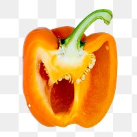 Bell pepper png vegetable sticker, transparent background