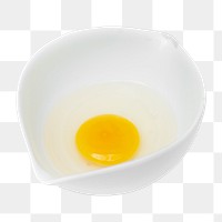 Fresh egg yolk png food sticker, transparent background