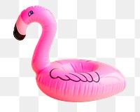 Inflatable flamingo png sticker isolated image, transparent background