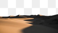 PNG desert landscape border, transparent background