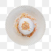 Donut png food sticker, transparent background