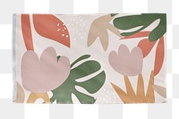 Botanical tapestry png mockup sticker, transparent background 