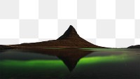 PNG aurora reflection border, transparent background