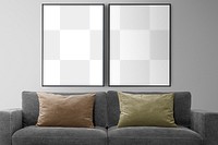 Picture frames png transparent mockup, wall decoration