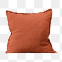 Orange cushion pillow png sticker, transparent background