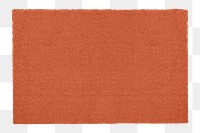 Orange doormat  png sticker, transparent background