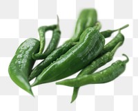 Green chilies png sticker, transparent background