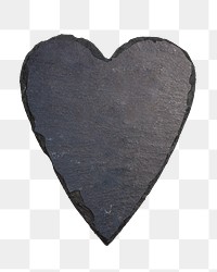 Black heart png sticker, transparent background