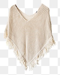 Knitted poncho clothing png sticker, transparent background