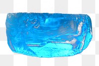 Blue slag glass png sticker, transparent background