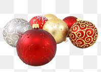 Christmas balls png sticker, transparent background