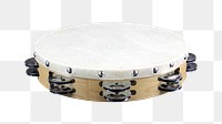 Tambourine png music instrument sticker, transparent background