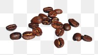 Coffee beans png sticker, transparent background