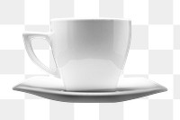 Cup & saucer png sticker, transparent background