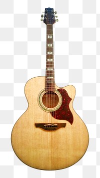 Acoustic guitar png sticker, transparent background