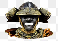 Samurai helmet png sticker, transparent background