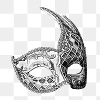 Fancy mask png sticker, transparent background