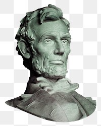 Abraham Lincoln statue png sticker, transparent background