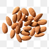 Almond nuts png sticker, transparent background