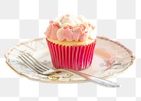 Cute cupcake png sticker, transparent background