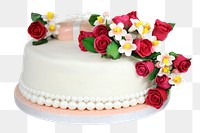 Wedding cake png sticker, transparent background