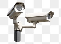 CCTV camera png sticker, transparent background